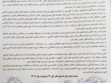 حمایت تشکل های عالی کارگری و بازنشستگان تامین اجتماعی از سمیه گلپور برای انتخابات مجلس