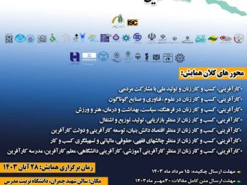 برگزاری اولین همایش ملی کارآفرینی و کسب کار زنان با مشارکت کانون عالی انجمن های صنفی کارگران ایران